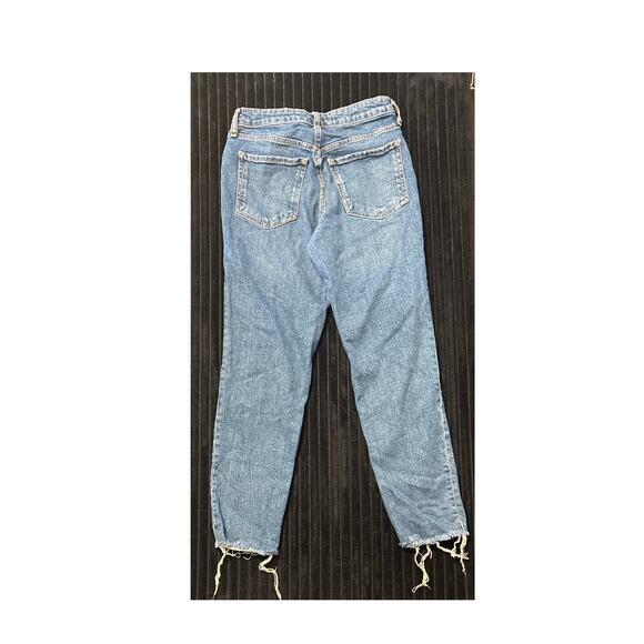 Old Navy O.G. Straight High Rise Distressed Jeans – Women’s Size 2 Medium Wash - Picture 2 of 3